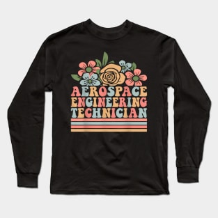 Aerospace Engineering Technician Eng Tech Aircraft Engineer Long Sleeve T-Shirt